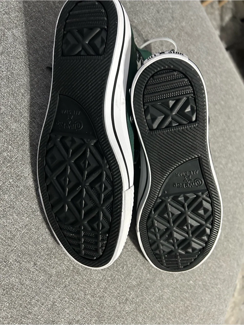 Converse Forest Green Canvas High-Top Sneakers with White Soles